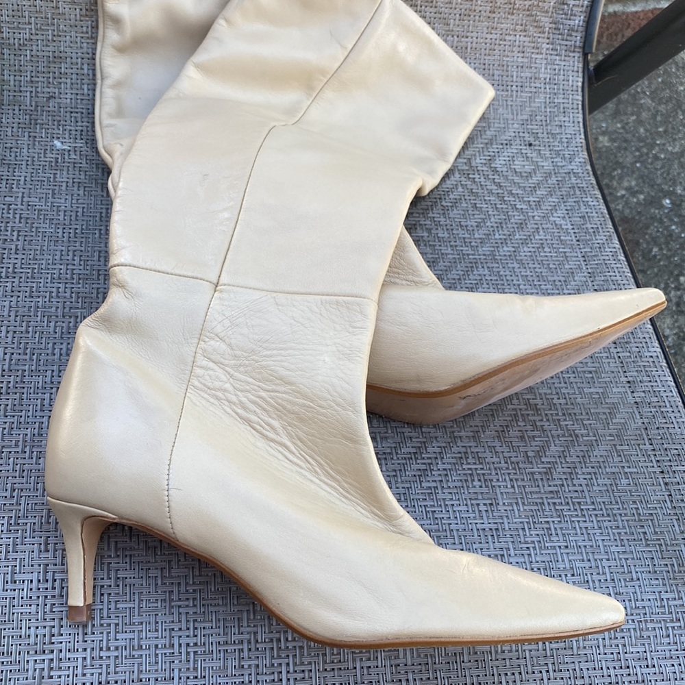 ZARA leather knee boots